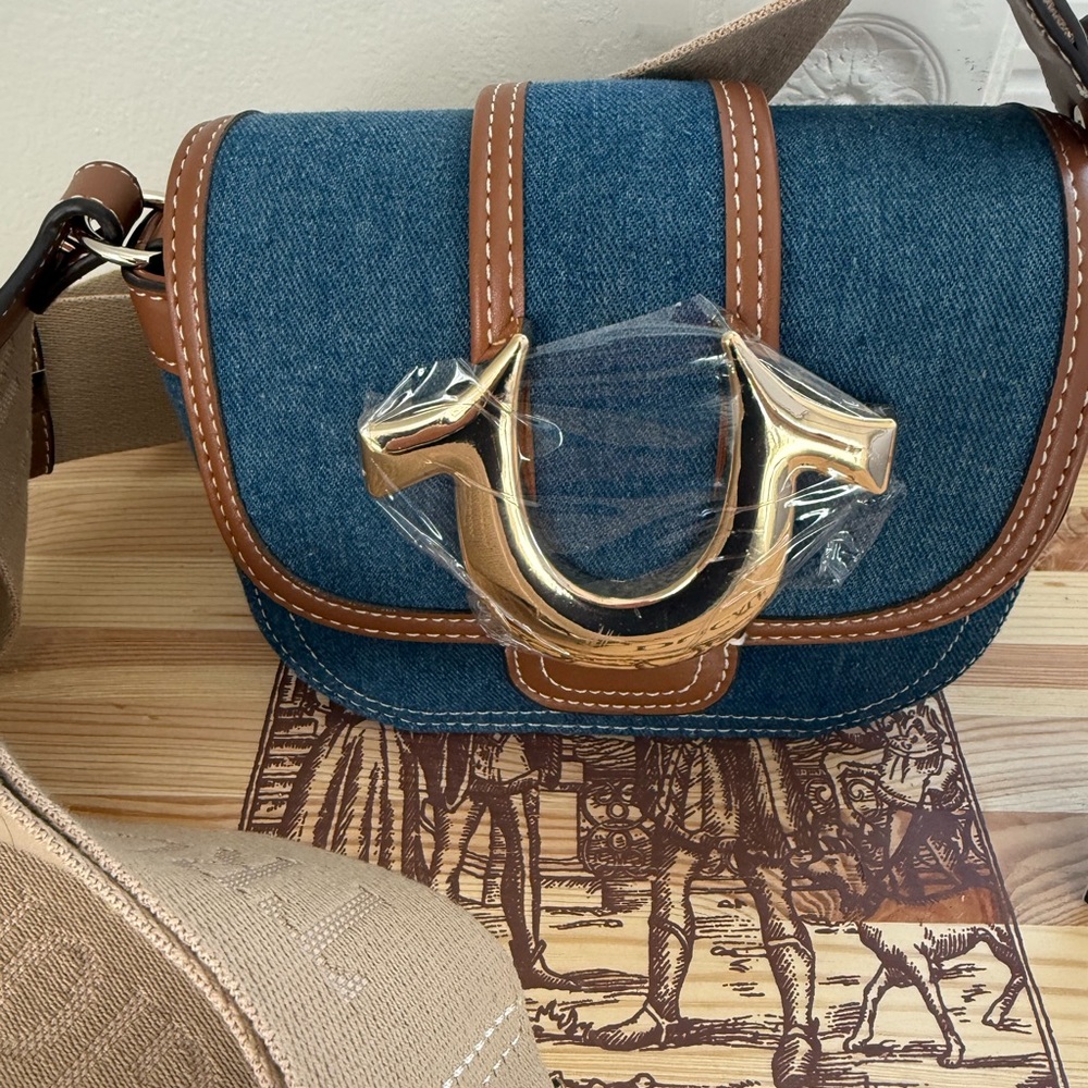 NWT True Religion Crossbody Denim Bag.